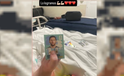 Mientras continúa internado, Bastian Jerez sacó la figurita de Messi para completar el álbum del Mundial | Actualidad