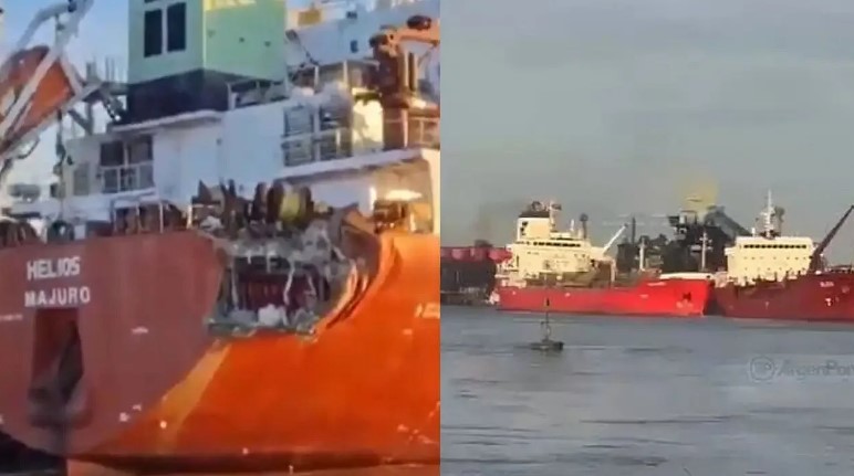 Temor en el Río Paraná: chocaron dos buques con cargas de químicos y combustibles | Actualidad