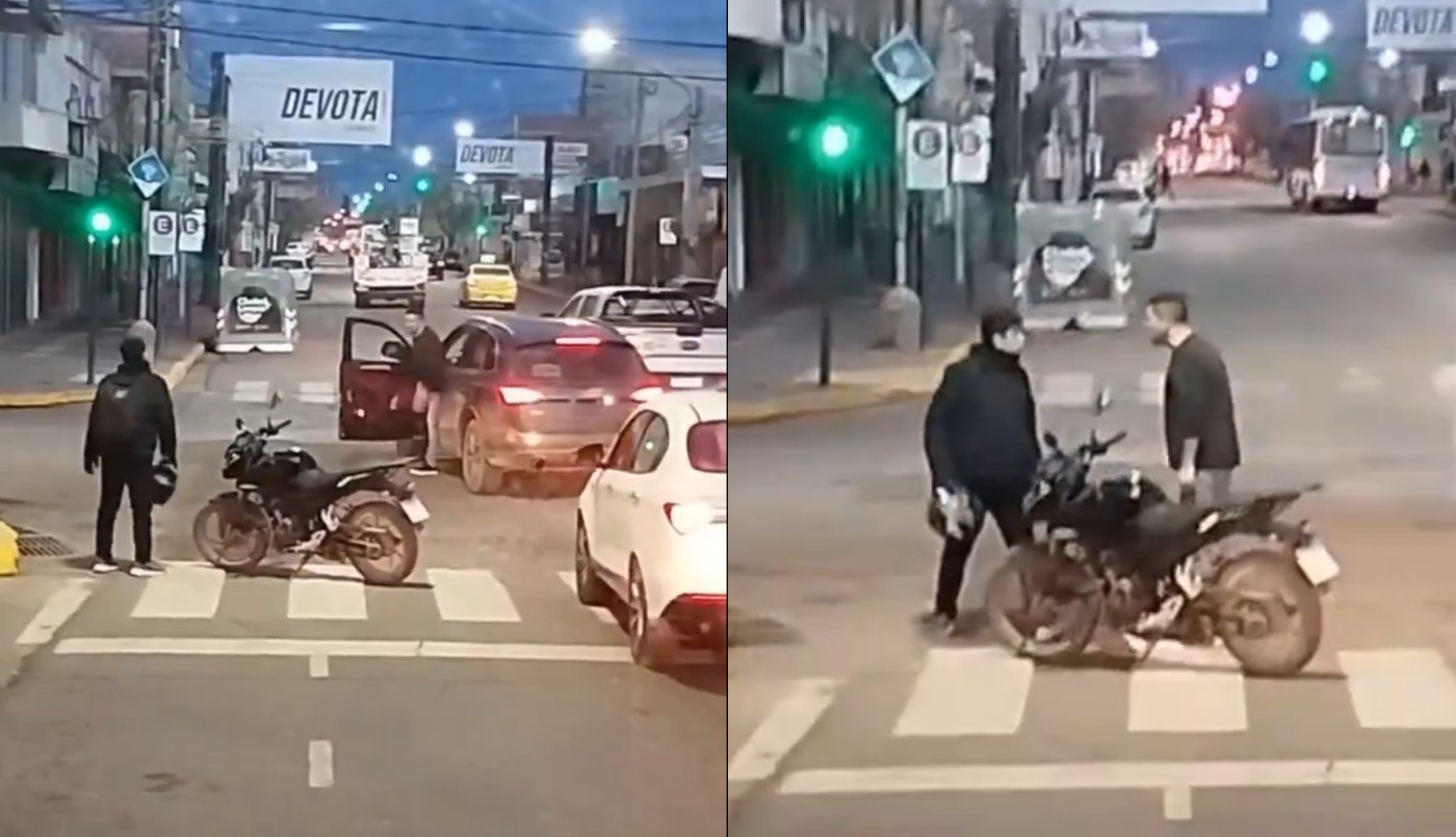 Insólito desenlace en una pelea de tránsito: bajó a discutir, se olvidó de poner el freno de mano y chocó | Actualidad