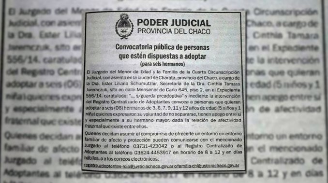 Chaco: seis hermanos de entre 3 y 12 años piden ser adoptados juntos | Actualidad