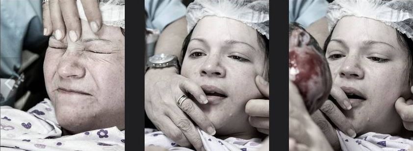 "Amor a primera vista": las emociones de una parturienta, en fotos | Actualidad