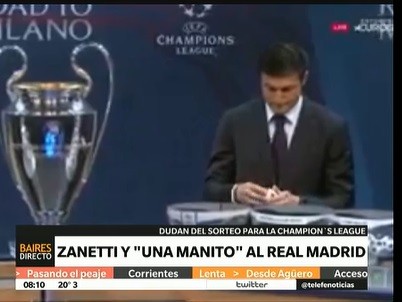 Zanetti y una "manito" al Real Madrid | Deportes