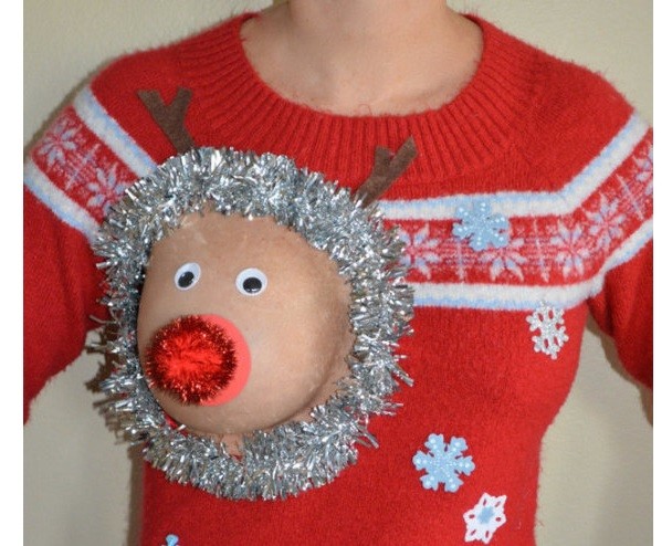 El sweater de Navidad más feo del mundo, pensado para madres que dan el pecho | Curiosidades