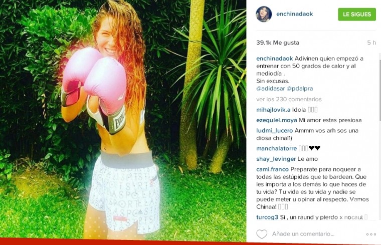 Fotos: la China Suàrez, entre el boxeo y la comida chatarra | Espectáculos