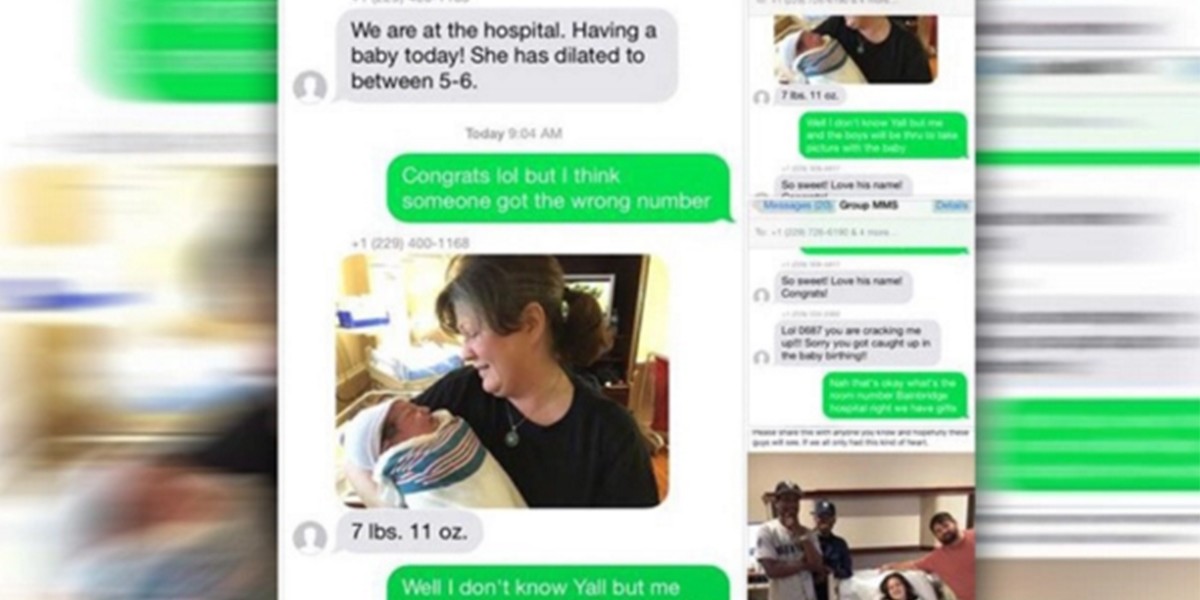 Mandó un SMS equivocado por el nacimiento de su nieto y el destinatario fue a visitarlos | Redes