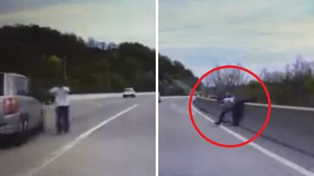 Video: el policía que corrió y salvó a un hombre que intentaba quitarse la vida | Redes