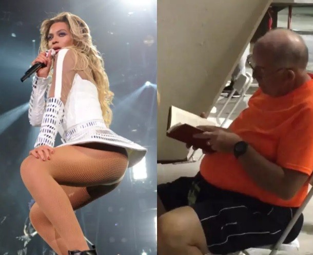 #VideoViral: El hombre que lee un libro en pleno concierto de Beyonce | Espectáculos