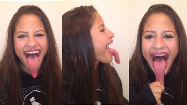 Conocé a la chica con la lengua más larga del mundo | Curiosidades