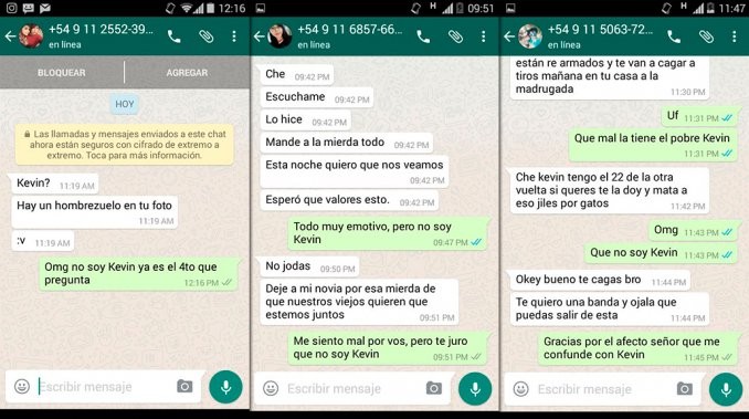La historia viral de Kevin: lo confundieron con otra persona en el WhatsApp | Redes