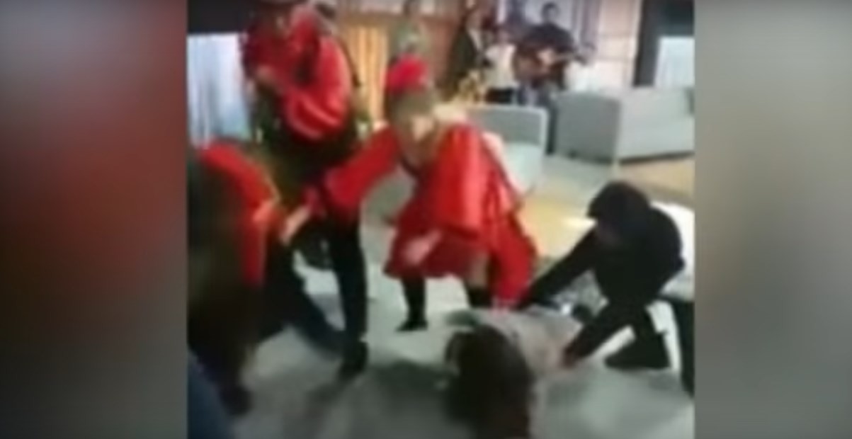 Terror en un estudio de TV: un oso atacó a una presentadora rusa | Redes