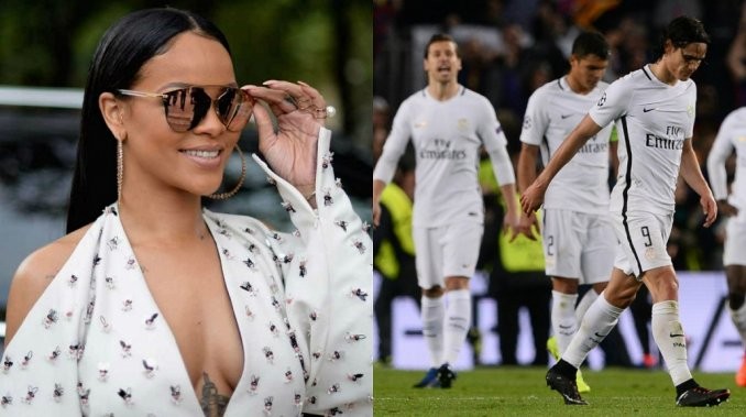Rihanna de fiesta con dos jugadores del PSG antes de la debacle antes Barcelona | Espectáculos