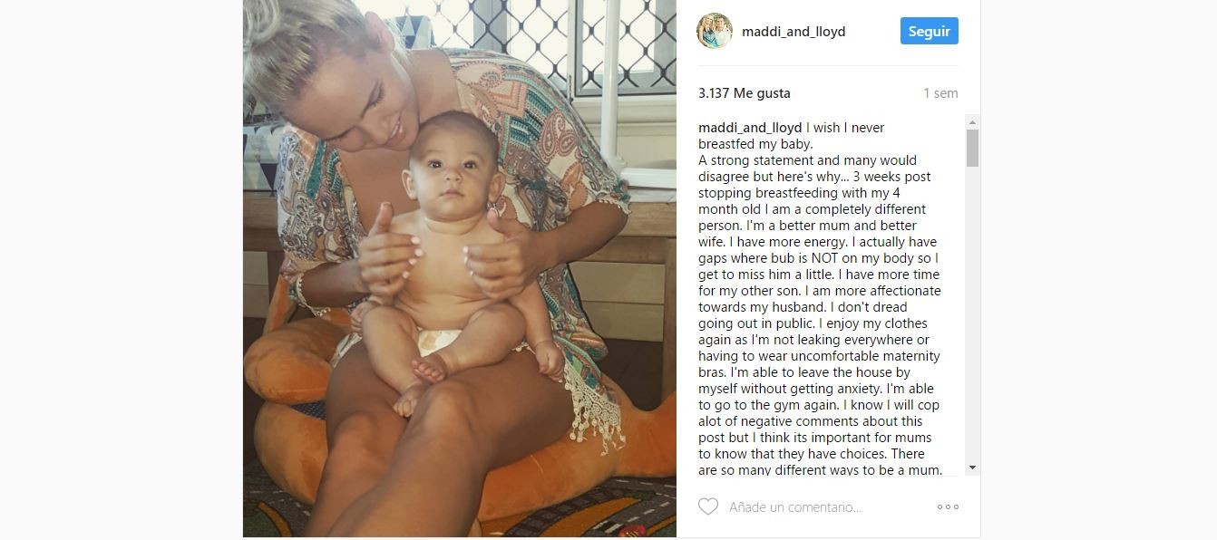 Polémica por la declaración de una madre: "Ojalá nunca hubiera amamantado a mi bebé" | Redes