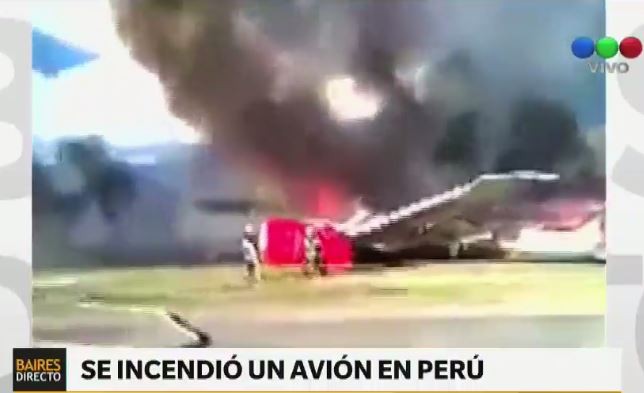 Video: un avión se incendió tras despistarse en el aterrizaje | Internacionales