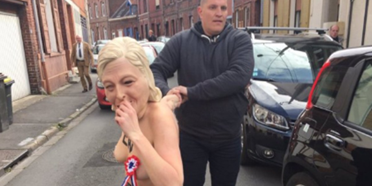 Detuvieron a un grupo de feministas por intentar boicotear la votación de Le Pen | Internacionales