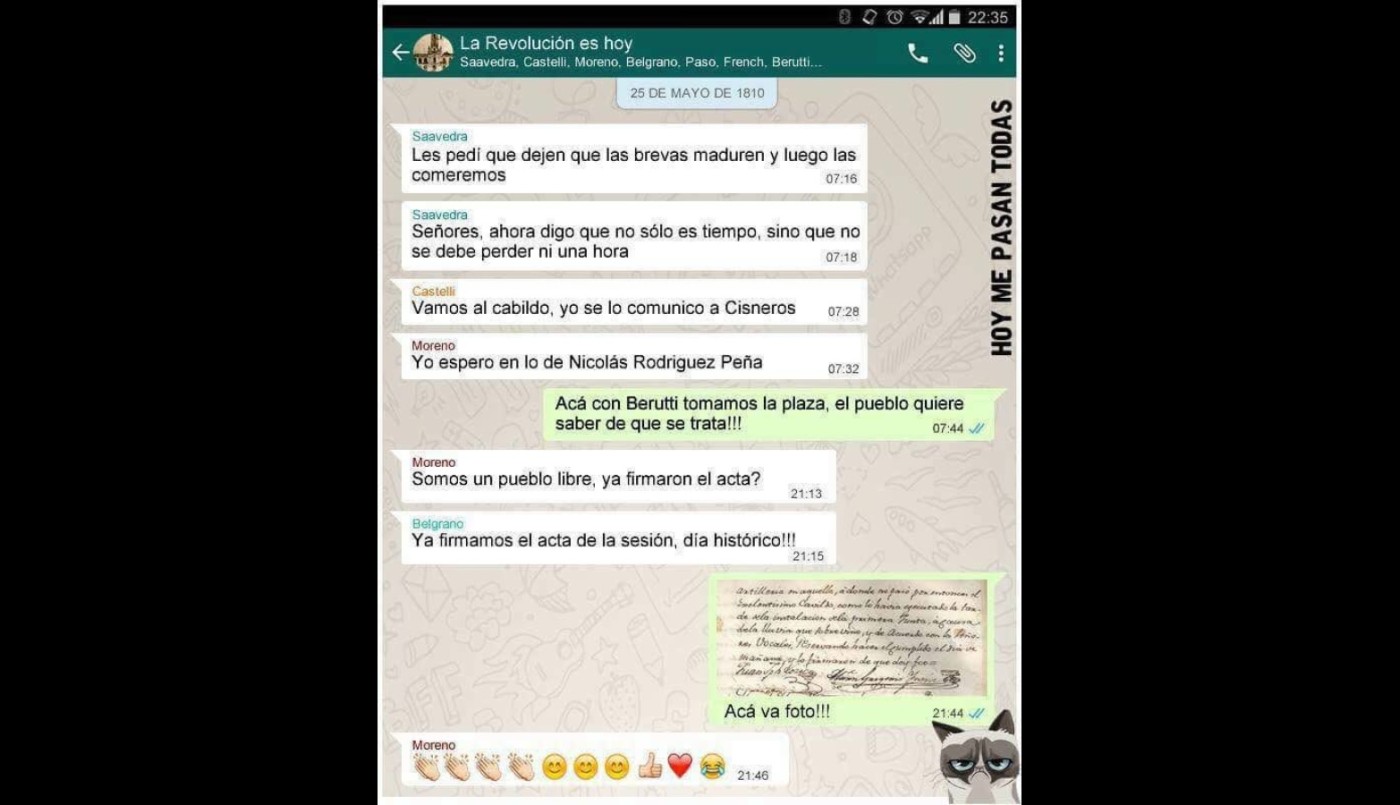 "El WhatsApp Patrio": la cadena que se viralizó por el 25 de Mayo | Redes