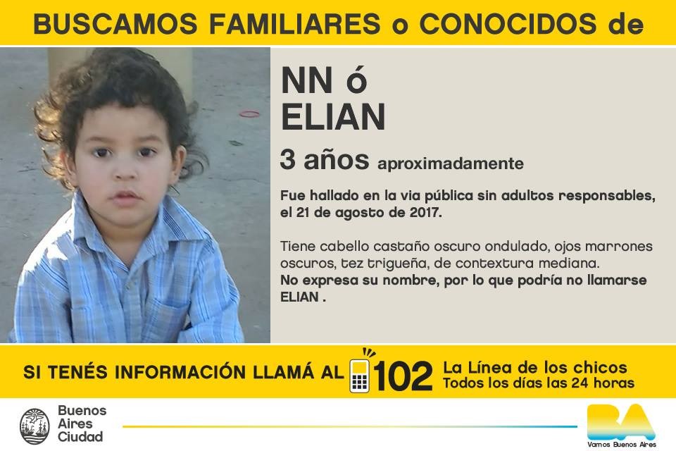 Tiene tres años, lo encontraron solo en la calle y buscan a sus familiares | Actualidad