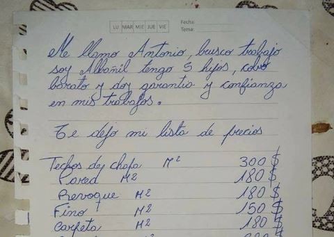 Se quedó sin trabajo y escribió una lista con todo lo que sabe hacer que se viralizó en las redes | Redes