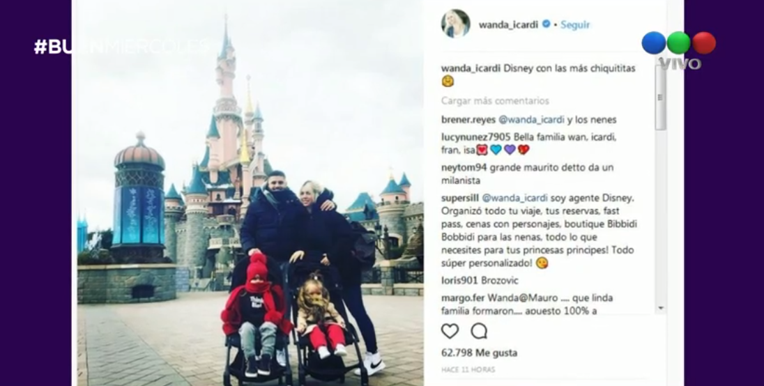 El súper viaje de Wanda Nara y Mauro Icardi con sus hijas a Disneyland | Espectáculos
