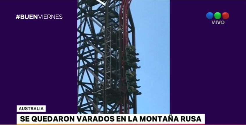 Seis personas quedaron atrapadas en una montaña rusa de Australia | Internacionales