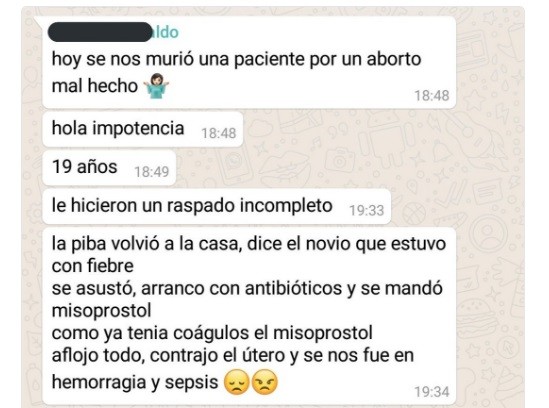 Aborto: la conversación de WhatsApp que se viralizó en redes | Actualidad