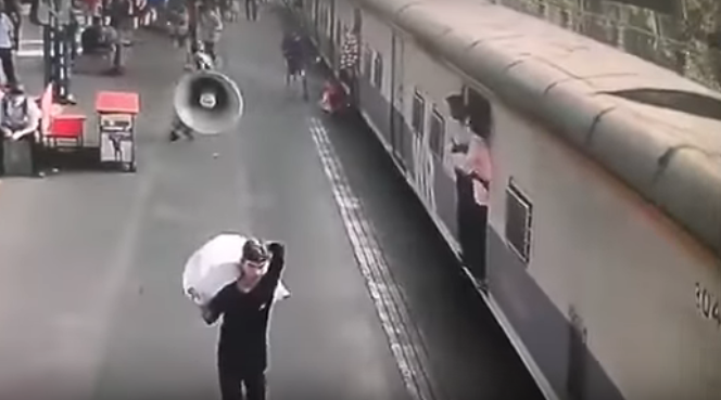 Video: un hombre salva a una nena de ser arrollada por un tren | Redes