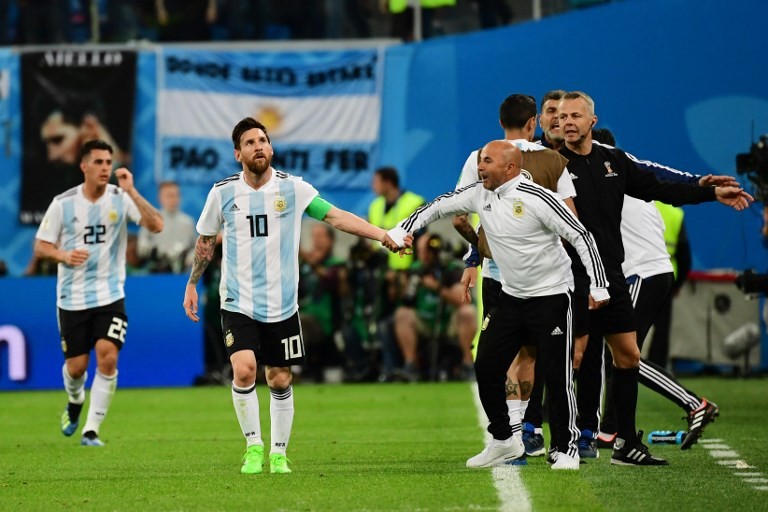 El loco y solitario festejo de Sampaoli del gol de Rojo | Rusia 2018