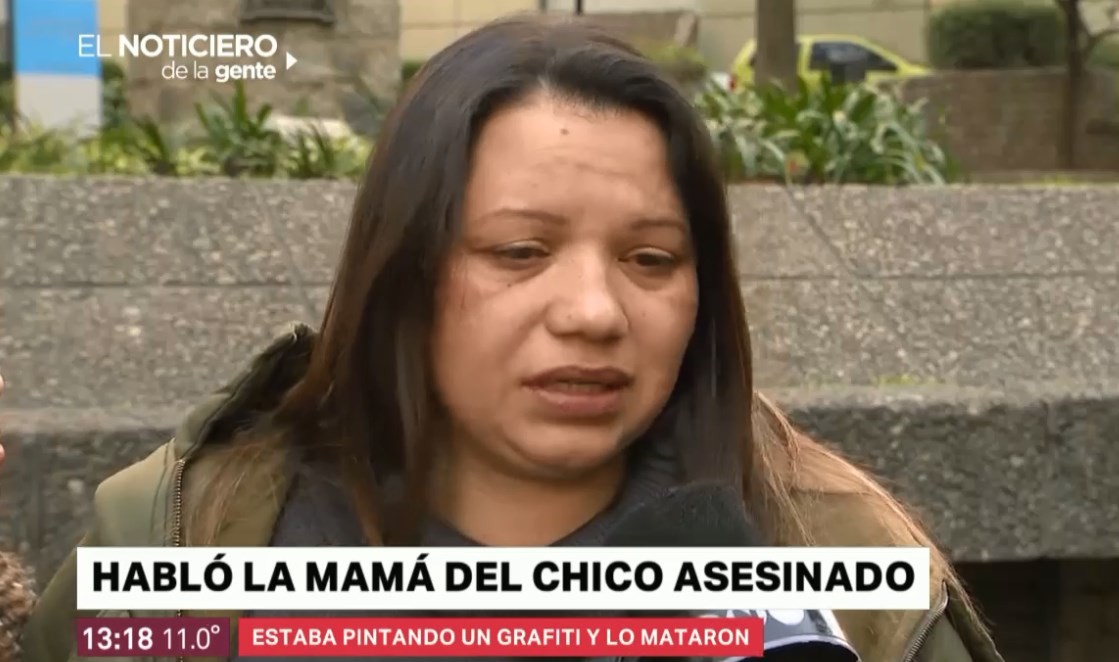 Habló la mamá del joven al que asesinaron cuando pintaba un grafiti | Actualidad
