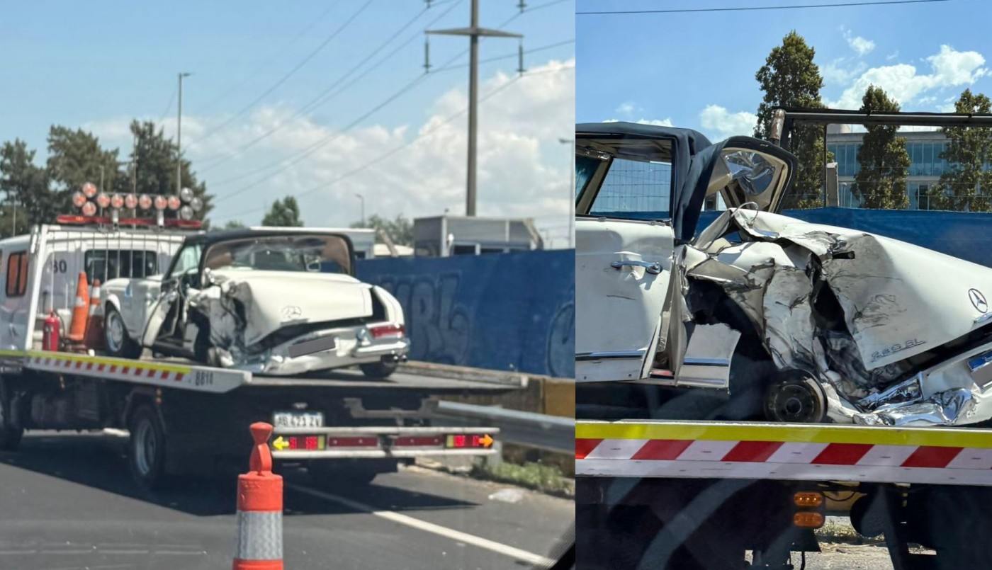 Un auto de colección quedó destruido en un accidente en Panamericana | Actualidad