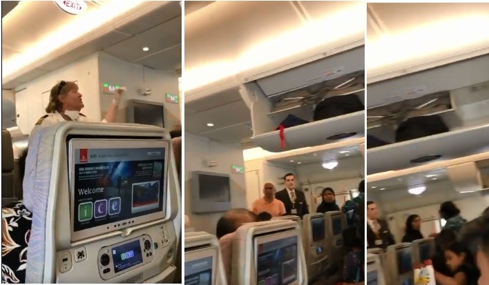 Video: imágenes desde el interior del avión en cuarentena | Internacionales