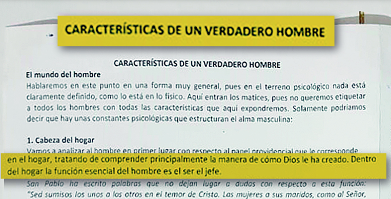 Escándalo en Córdoba por un texto escolar machista: "Dentro del hogar, la función del hombre es ser el jefe" | Actualidad