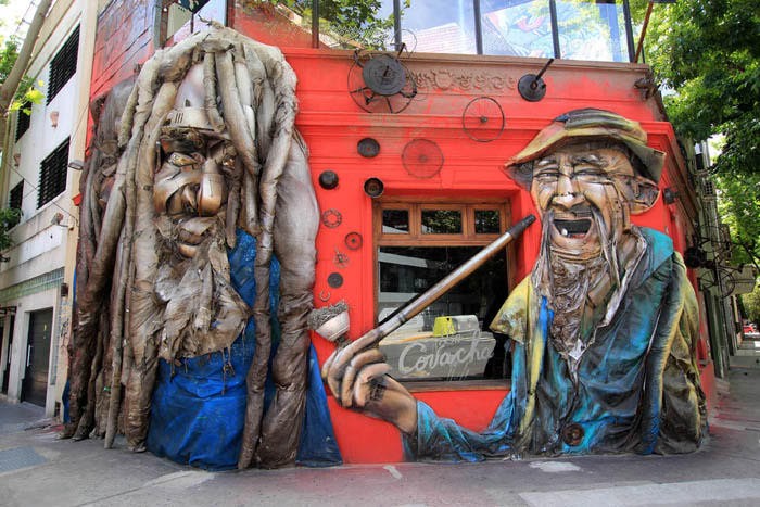 “Tecno rasta y chino milenario”, el nuevo mural cartonero que engalana Palermo | Actualidad