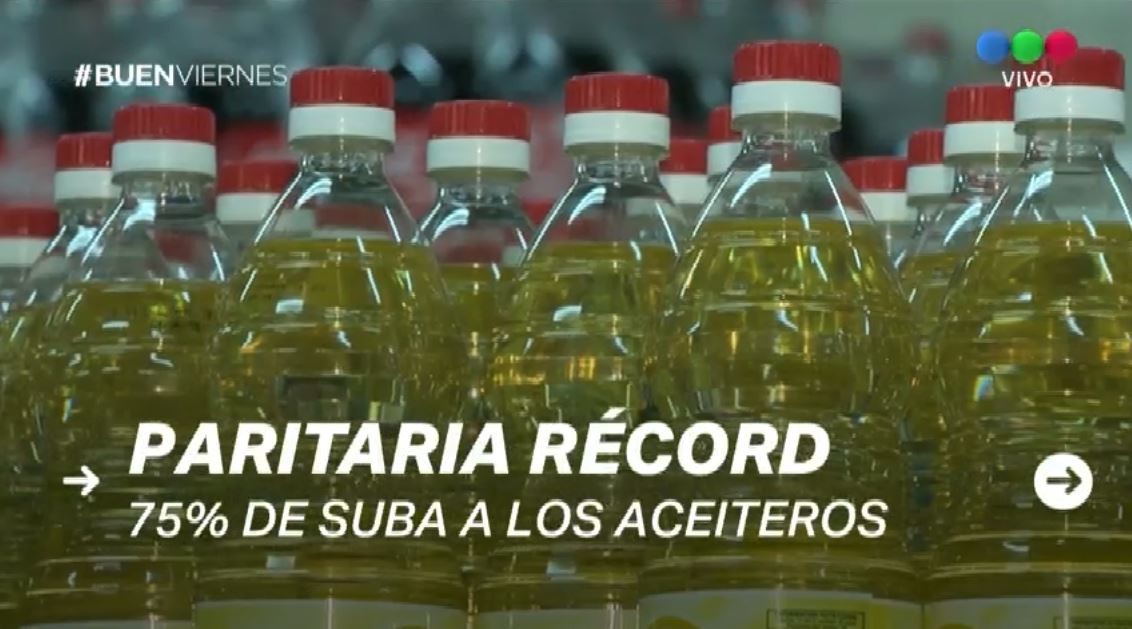 Paritaria récord: los aceiteros acordaron 75% de suba y bono de casi 34 mil pesos | Política