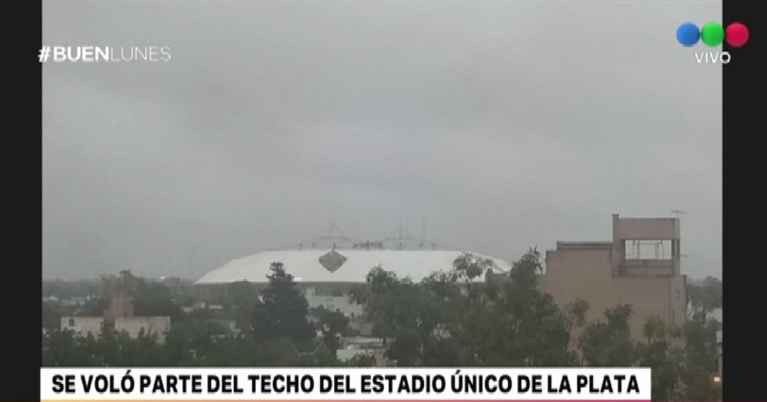 Se voló parte del techo del Estadio Unico de La Plata | Actualidad
