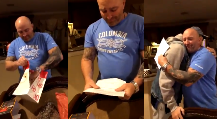 El viral navideño más lindo: como regalo, le pidió a su padrastro que lo adopte | Redes