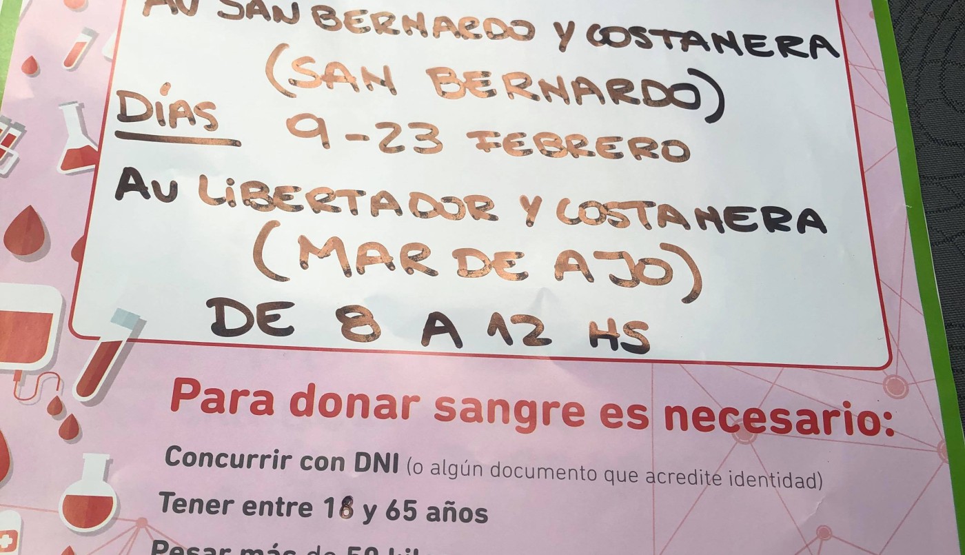 Nueva campaña de donación de sangre entre los turistas que veranean en el Partido de la Costa | Actualidad