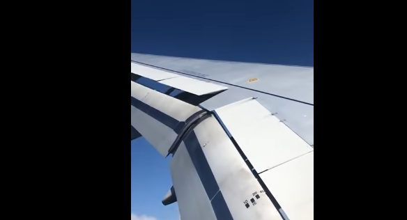 Miedo: un pasajero grabó cómo se movía su avión a causa de vientos extremos | Redes