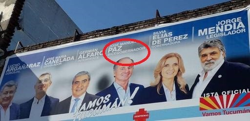 Escribieron "bicegobernador" en una gigantografía de campaña | Política