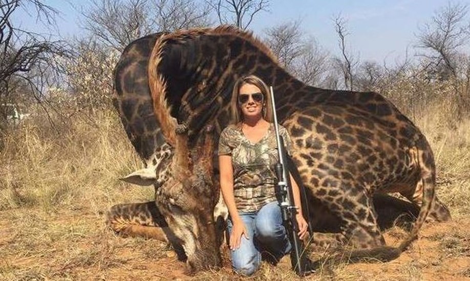 La cazadora que se hizo viral por matar una jirafa negra y está "orgullosa" de haber apretado el gatillo | Internacionales