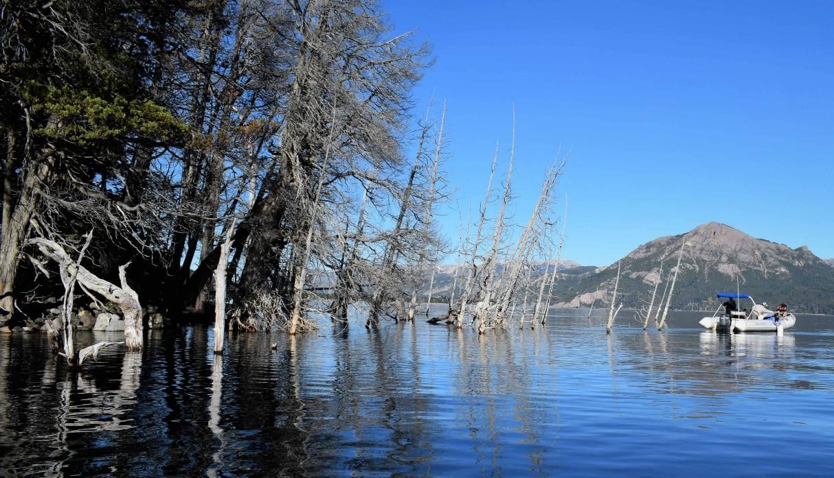 Riesgo de tsunami en un lago argentino: sus aguas se están "comiendo" a una montaña | Actualidad