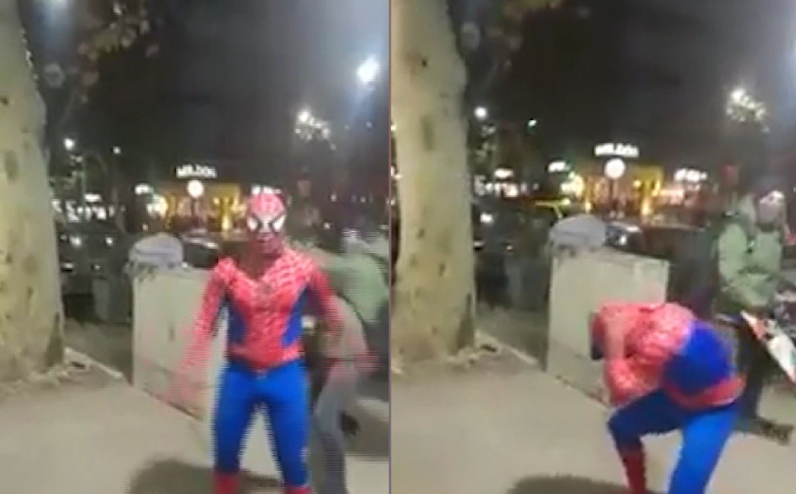 Video: durísimo ataque de Spiderman de ‘civil’ a su colega | Redes