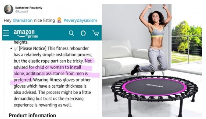 Críticas a Amazon por la descripción sexista de una cama elástica | Curiosidades