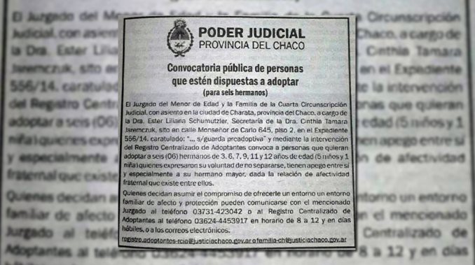 Chaco: seis hermanos de entre 3 y 12 años piden ser adoptados juntos | Actualidad