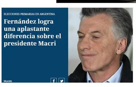 "Impactante" e "irreversible": las PASO en los medios internacionales | Elecciones 2019