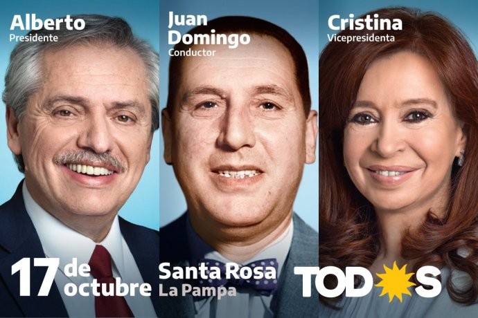 Perón y Evita "invitan" a los militantes al acto deL Día de la Lealtad Peronista | Elecciones 2019
