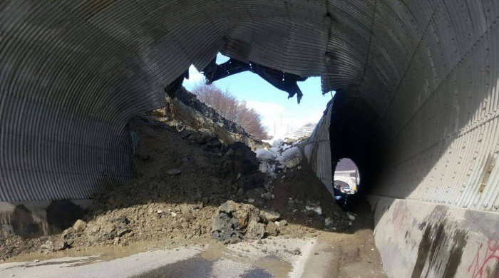 Se derrumbó un túnel en la ruta 3 frente al Cerro Castor | Actualidad