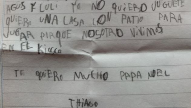 Especial pedido a Papá Noel de un nene: "No quiero un juguete, necesito una casa" | Actualidad