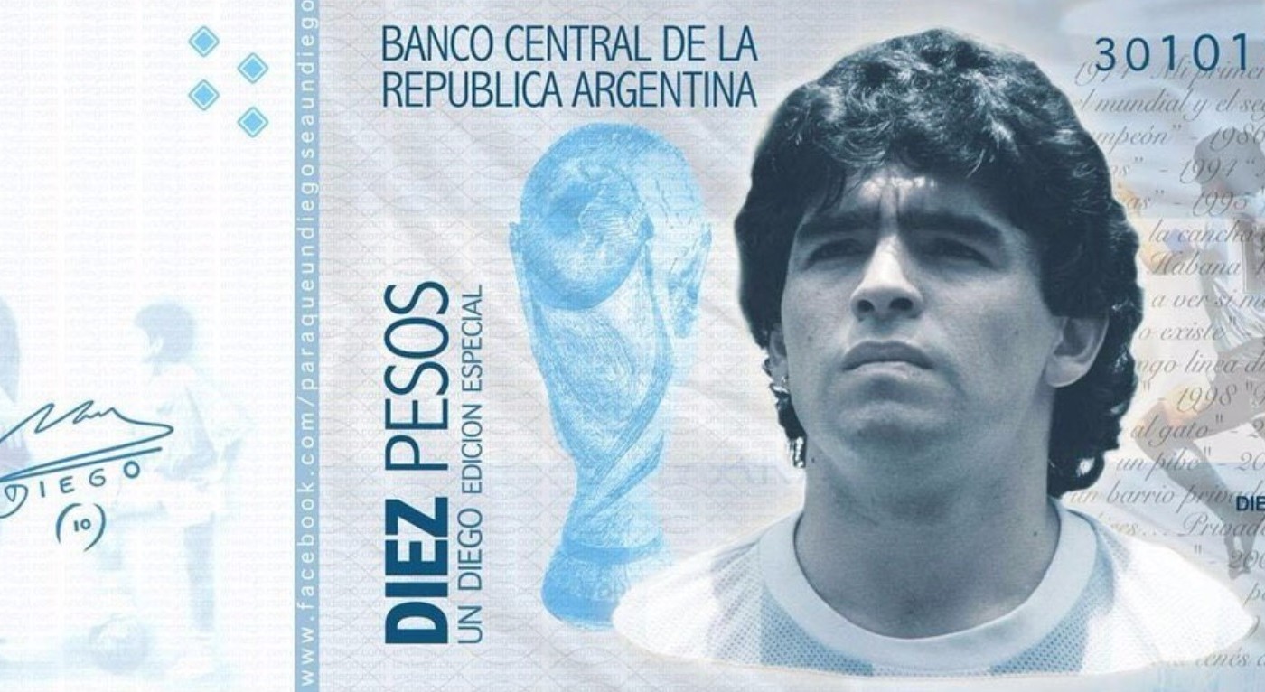 La propuesta de un tuitero para recaudar millones de dólares con un billete de Maradona | Redes