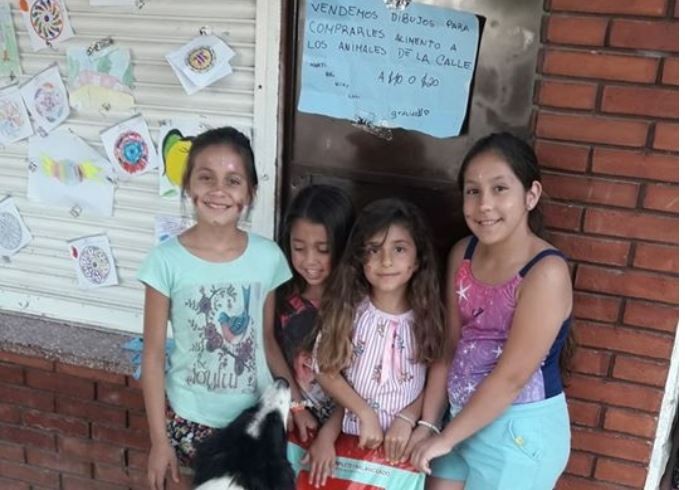 Venden dibujos para comprarles comida a perros callejeros | Actualidad