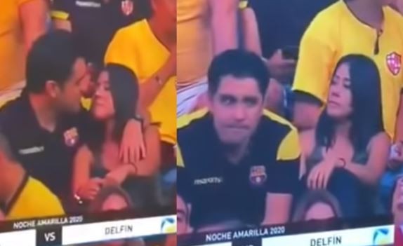 Una Kiss Cam lo captó besando a su amante y su reacción se hizo viral | Redes