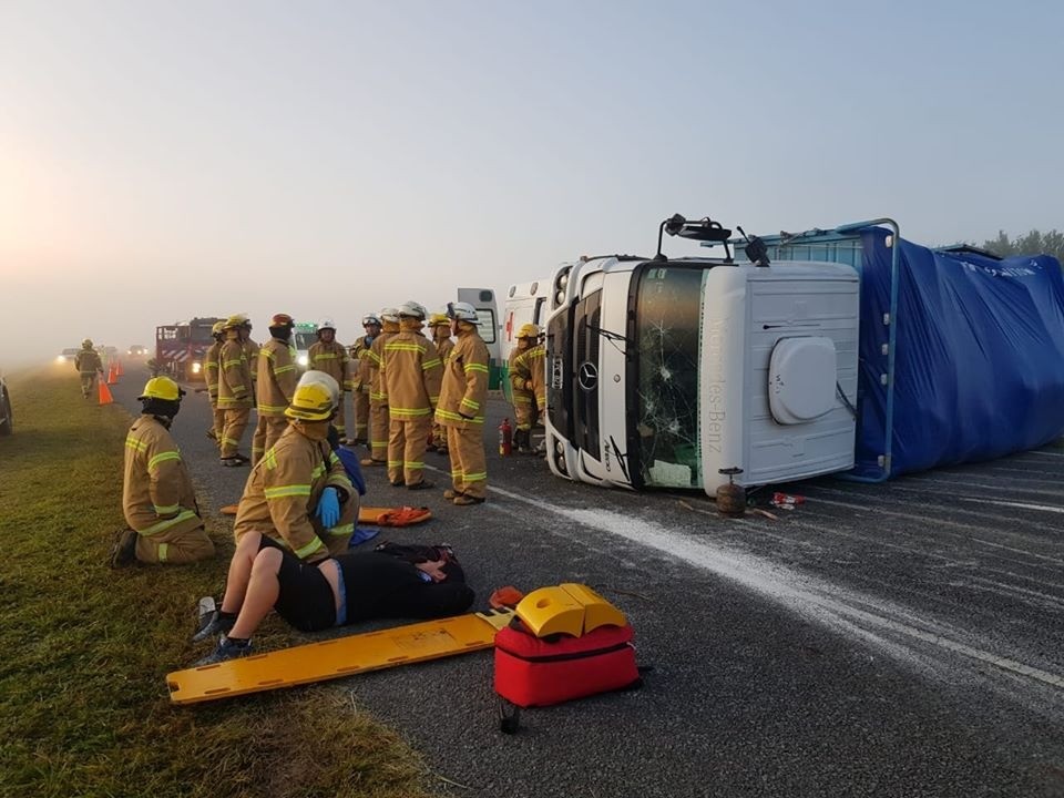 Accidente en la Ruta 2 por un toro suelto: hay heridos | Actualidad